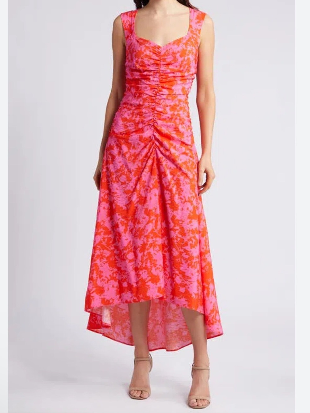 Chelsea28 Ruched High-Low Midi Plus Dress - Picture 6 of 11